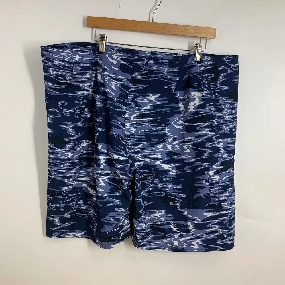 Columbia Men's‎ Board Shorts Camouflage Water PFG Offshore II Size 44 NWT